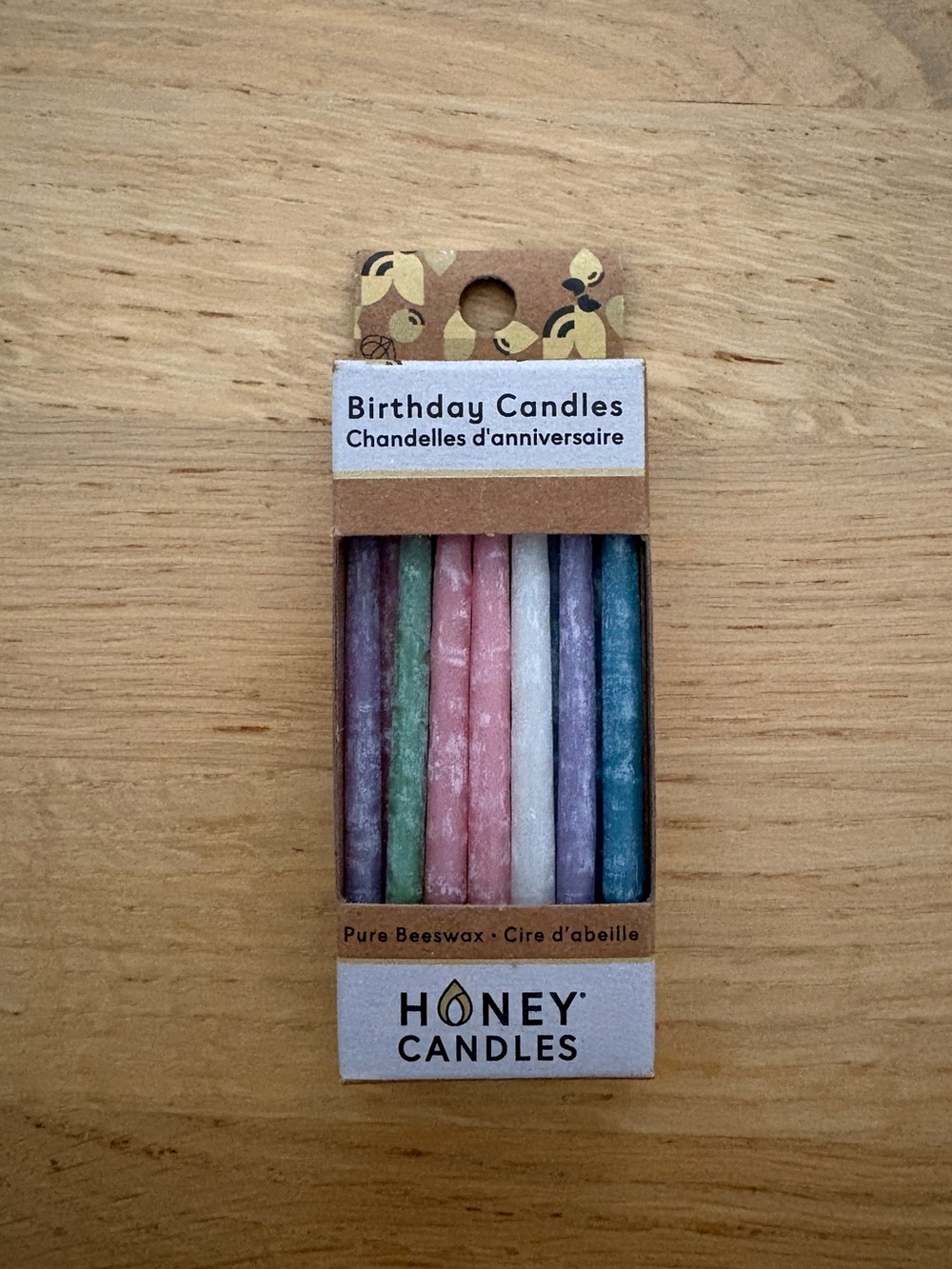 Natural Beeswax Birthday Candles